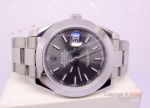 Rolex Datejust 40mm Watch SS Rhodium Gray Face - New 2017 Dial
